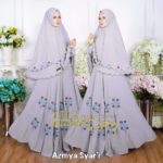 Azmya Syar’i by Ivas Productions Baju Gamis Syari Bahan Ceruti Bordir