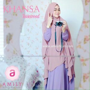 Khimar Khansa Ori by Amily Hijab Syar’i Bubble Platinum Crepe