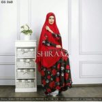 GS 060 by SHIRAAZ Baju Gamis Syar’i Monalisa Printing + Khimar Bubble Pop