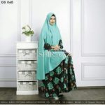 GS 060 by SHIRAAZ Baju Gamis Syar’i Monalisa Printing + Khimar Bubble Pop