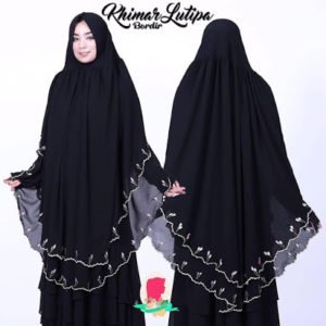 Khimar Lutipa Bordir by Gallery Syarifah Bahan Ceruti Bordir