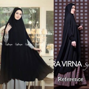 Khimar MAIZAN by QALISYA Khimar Hitam Jumbo Bahan Zet Black Premium