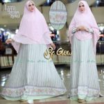 Lyra Stripe Syar’i by Be Glow Baju Gamis Syari Linen Linea Ivori