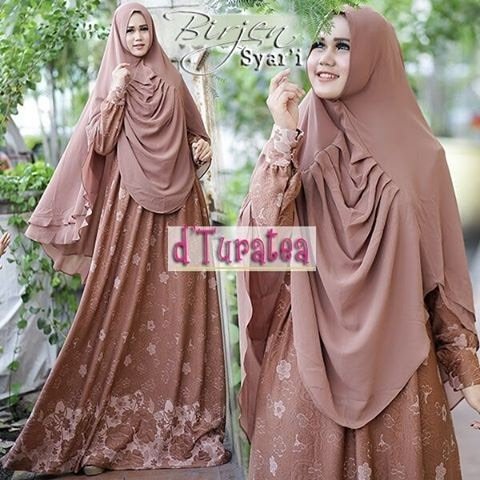 BIRJEN SYAR I  by DTURATEA Baju  Gamis  Syari  Bahan Wafel Embos 