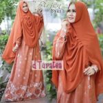 BIRJEN SYAR’I by DTURATEA Baju Gamis Syari Bahan Wafel Embos