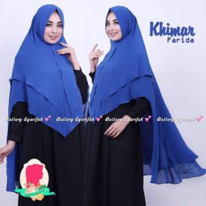 Khimar FARIDA by GALLERY SYARIFAH Khimar 2 Layer Bahan Ceruti Barbie