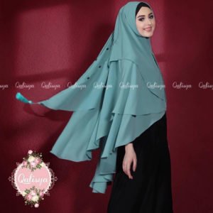 Khimar SABQA DIAMOND by QALISYA Bahan Ceruti Super Korea 3 Layer