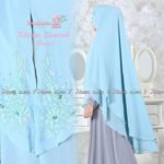 Khimar SAMIRAH BORDIR by HAWWA AIWA2 Bahan Ceruti 2 Layer