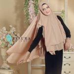 Khimar HALIMAH Ori by FISURA SCARF Kerudung Bahan Ceruti