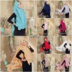 Khimar HALIMAH Ori by FISURA SCARF Kerudung Bahan Ceruti