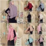 Khimar HALIMAH Ori by FISURA SCARF Kerudung Bahan Ceruti