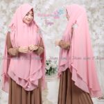 Khimar FAIZA MUMTAZA VOL 2 by HAWWA AIWA Kerudung Bordir Ceruti 2 Layer