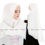 Khimar AZMIRA by HAWWA AIWA Kerudung 3 Lapis Aplikasi Swarovsky