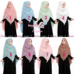 Khimar AZMIRA by HAWWA AIWA Kerudung 3 Lapis Aplikasi Swarovsky