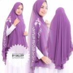 Khimar HANUM by GALLERY SYARIFAH Kerudung Bordir 2 Layer Bahan Ceruty