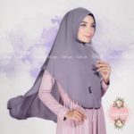 Khimar Afsheen by Qalisya Khimar Mini Bahan Sifon Porsche