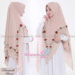 Khimar Basmah Vol 3 by HawwaAiwa Kerudung Bordir 2 Layer