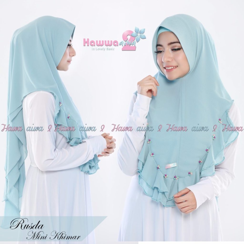 Khimar Rusda by Hawwa Aiwa Kerudung Mini iCerutii Hiasan 