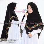 Khimar Hanuna Bordir by Hawwa Aiwa Kerudung Jumbo 2 Layer Ceruty Babydoll