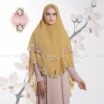 Khimar Nayyira by Qalisya Kerudung Syar’i Bordir 2 Layer Cerruti Babydoll