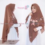 Khimar Nihla Bordir by Hawwa Aiwa Kerudung Pet Bahan Ceruti Babydoll