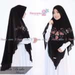 Khimar Nihla Bordir by Hawwa Aiwa Kerudung Pet Bahan Ceruti Babydoll