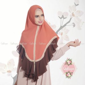 Khimar Simra by Qalisya Kerudung Syar’i 2 Layer Bahan Ceruty Babydoll