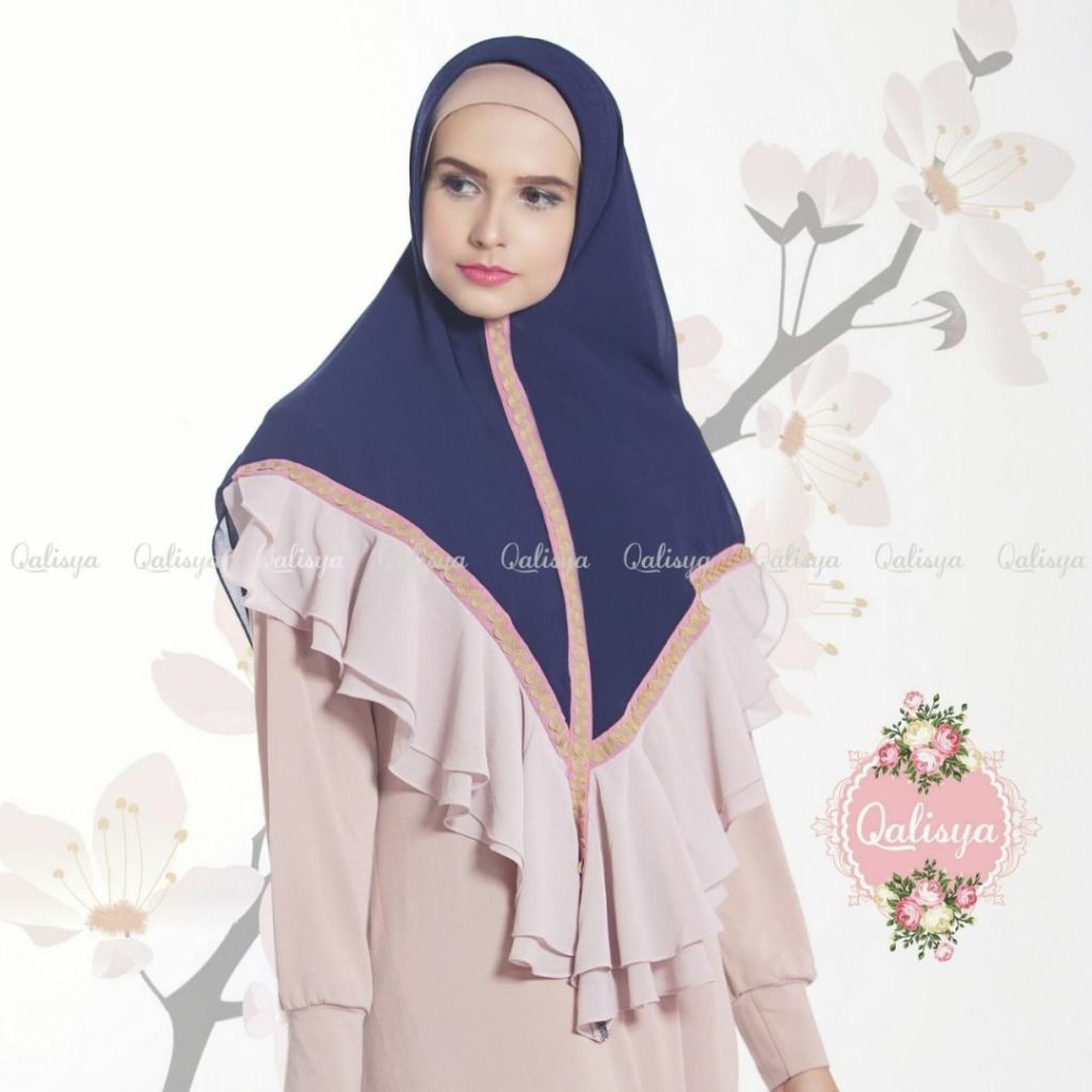 Khimar Simra by Qalisya Kerudung Syari 2 Layer Bahan Ceruty Babydoll 11