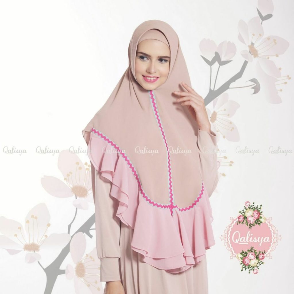 Khimar Simra by Qalisya Kerudung Syari 2 Layer Bahan Ceruty Babydoll 4