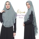 Khimar Najma Polos by Syira Kerudung 2 Layer Bahan Ceruty Ultimate