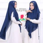 Khimar Rayne by Gallery Syarifah Jilbab Ceruti 2 Layer Hiasan Swarovski